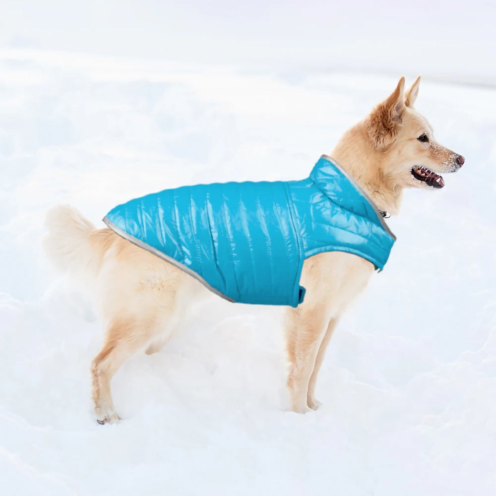 Reversible Dog Clothes Reflective Winter Dogs Down Jacket For Small Large Dogs Pet Cat Labrador French Bulldog Jackets Coat