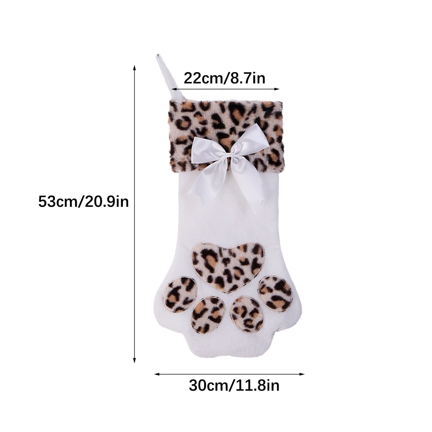 Pet Dog Cat Paw Pendant Christmas Stockings Gift Bags Decoration Festival Supplier Embroidery Plush Xmas Tree Ornaments