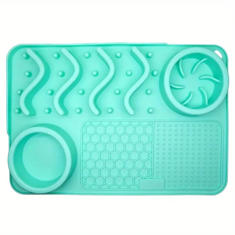 Dog Feeding Mat Pet Slow Food Mat Lick Mat With Suction Cups For Dog And Cat Pet Supplies Anti-choking and anti-suffocation bowl