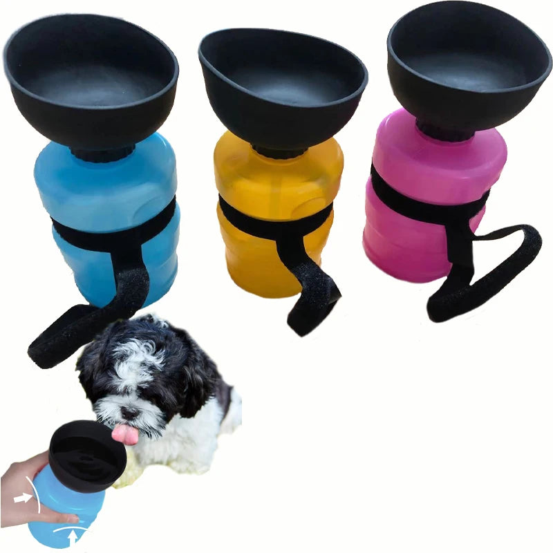 Portable Dog Water Bottle Foldable Pet Feeder Bowl Water Bottle Pets Outdoor Travel Drinking Dog Bowls Drink Bowl Dogs BPA Free