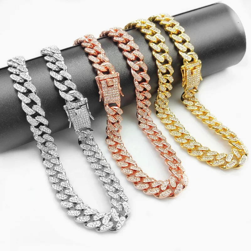 Luxury Designer Dog Collar Bling Diamond Pet Chain for Small Medium Large Dogs Cat Puppy Gold Necklace Jewelry Dog Accessories