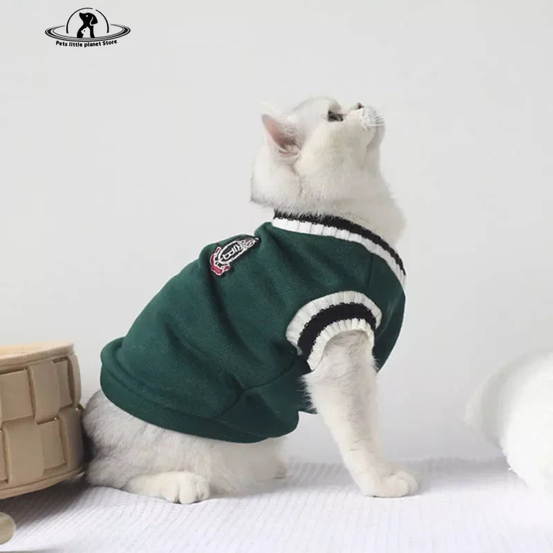 Cat Dog Sweater Pullover Winter Pet Clothes for Small Dogs Cat Vest Puppy Jacket Pet Cat Clothing Kitty