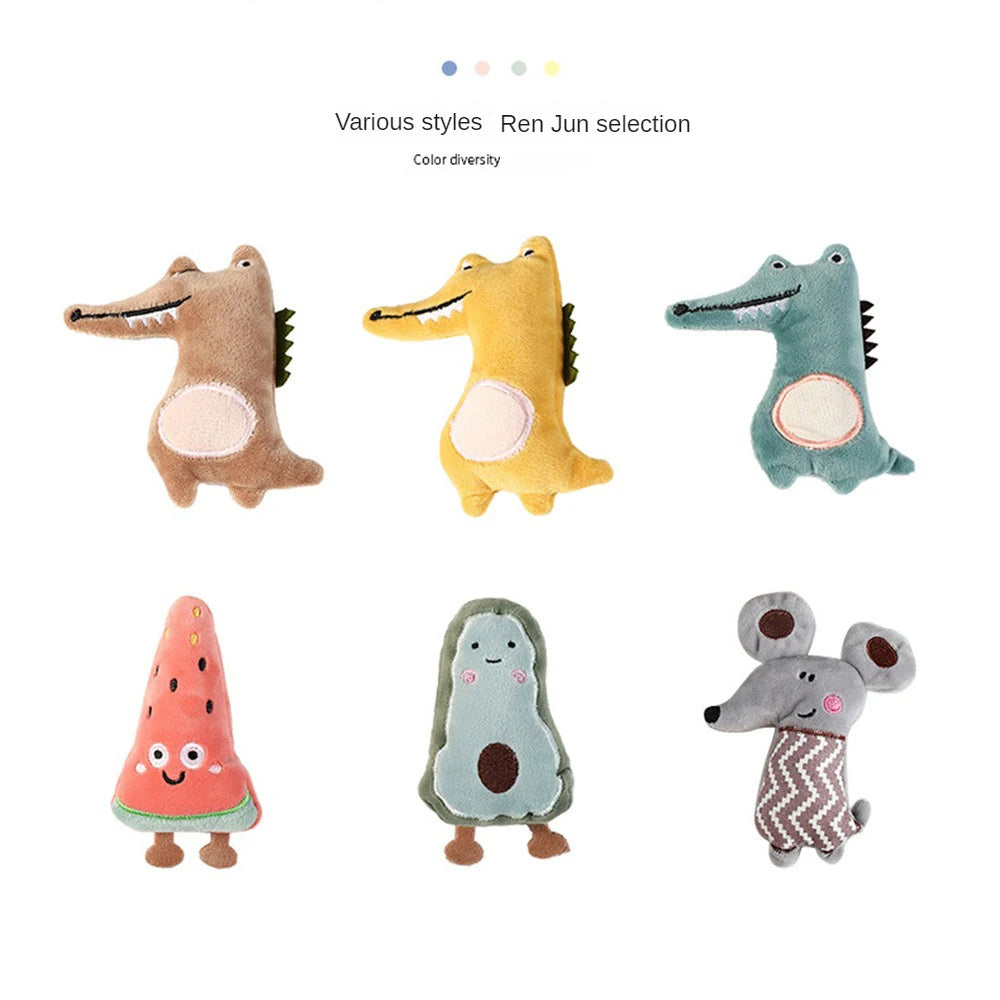 Funny Pet Toys Cartoon Cute Bite Resistant Plush Toy Pet Chew Toy For Cats Dogs Pet Interactive Supplies Pet Partner