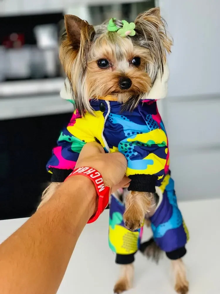 Pet Dog Jumpsuit Thicken Warm Winter Dog Clothes for Small Dogs Cats Chihuahua Jacket Yorkie Shih Tzu Down Coat Poodle Outfits