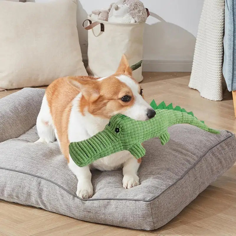 Stuffed Alligator Pet Toy Interactive Dog Chewing Toy Plush Sound-Making Toy Bite-Resistant And Wear-Resistant For Pet Cat