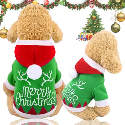 Christmas Dog Clothes Winter Pet Clothes for Small Dog Coat Jacket Costume Hoodies Warm Cat Santa Claus Christmas Pet Apparel 93