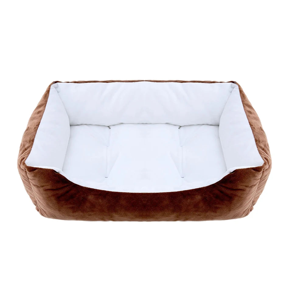 Bed for Dog Pet Square Plush Kennel Medium Small Dog Sofa Bed Cushion Pet Calming Dog Bed House Pet Supplies Accessories