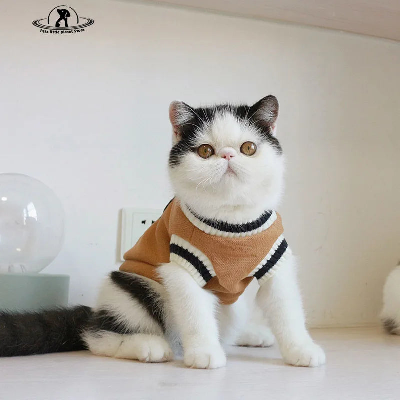 Cat Dog Sweater Pullover Winter Pet Clothes for Small Dogs Cat Vest Puppy Jacket Pet Cat Clothing Kitty