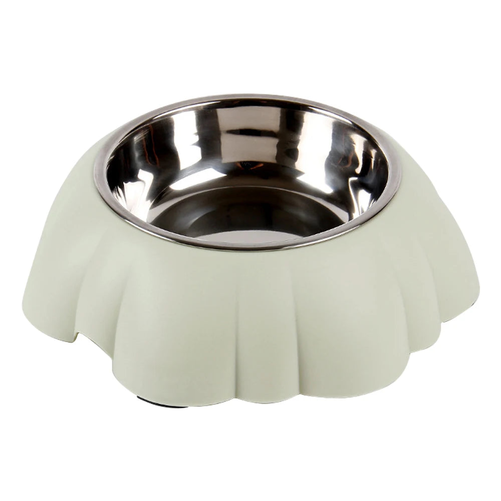 1pcs Petal Stainless Steel Pet Dog Cat Food Bowl Pet Pot Bowl Pet Feeder Tableware Anti-overturning Water Food Bowl pet Supplies