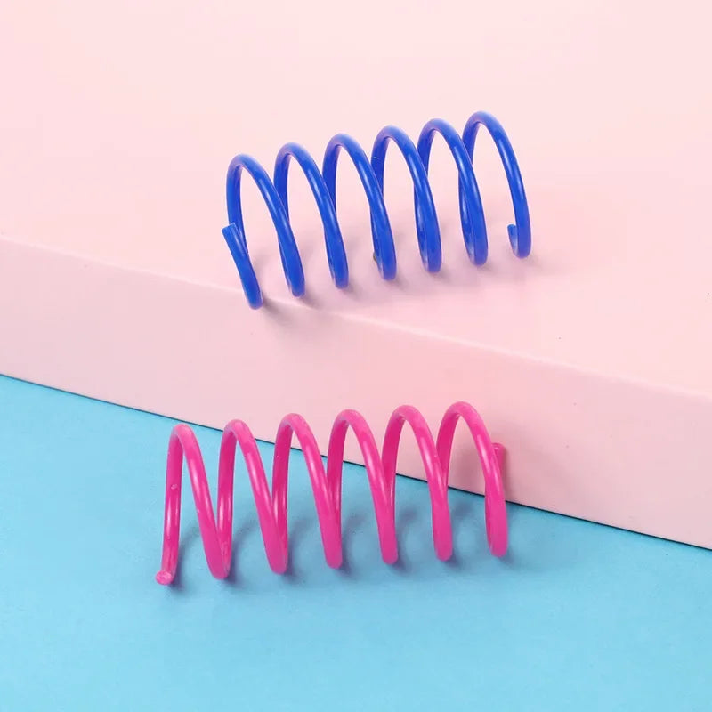 4/8pcs Pet Toys Colorful Cat Coil Toy Durable Plastic Spiral Spring Cat Toy Interactive Toy Activity Cats Hunting Exercise