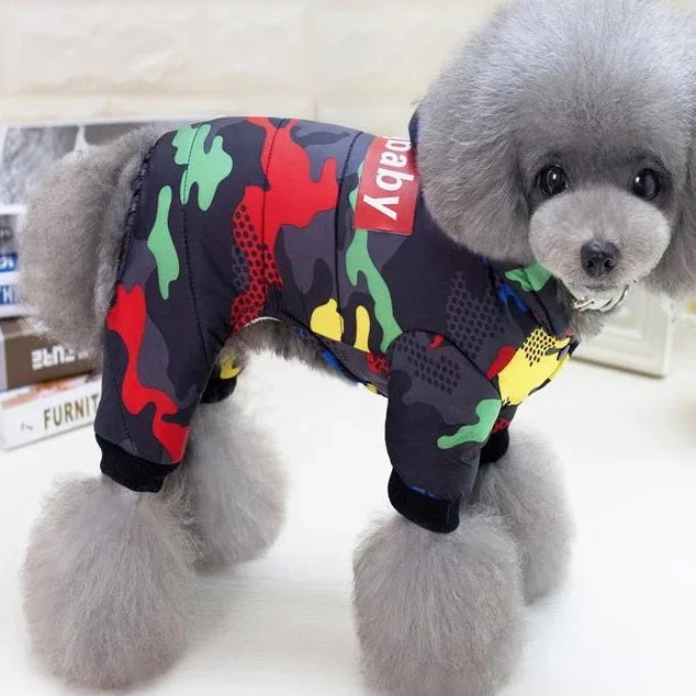 Pet Dog Jumpsuit Thicken Warm Winter Dog Clothes for Small Dogs Cats Chihuahua Jacket Yorkie Shih Tzu Down Coat Poodle Outfits