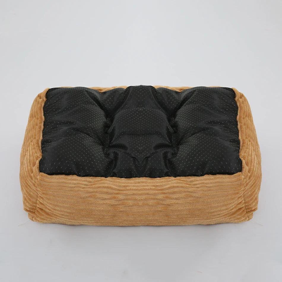 Bed for Dog Pet Square Plush Kennel Medium Small Dog Sofa Bed Cushion Pet Calming Dog Bed House Pet Supplies Accessories