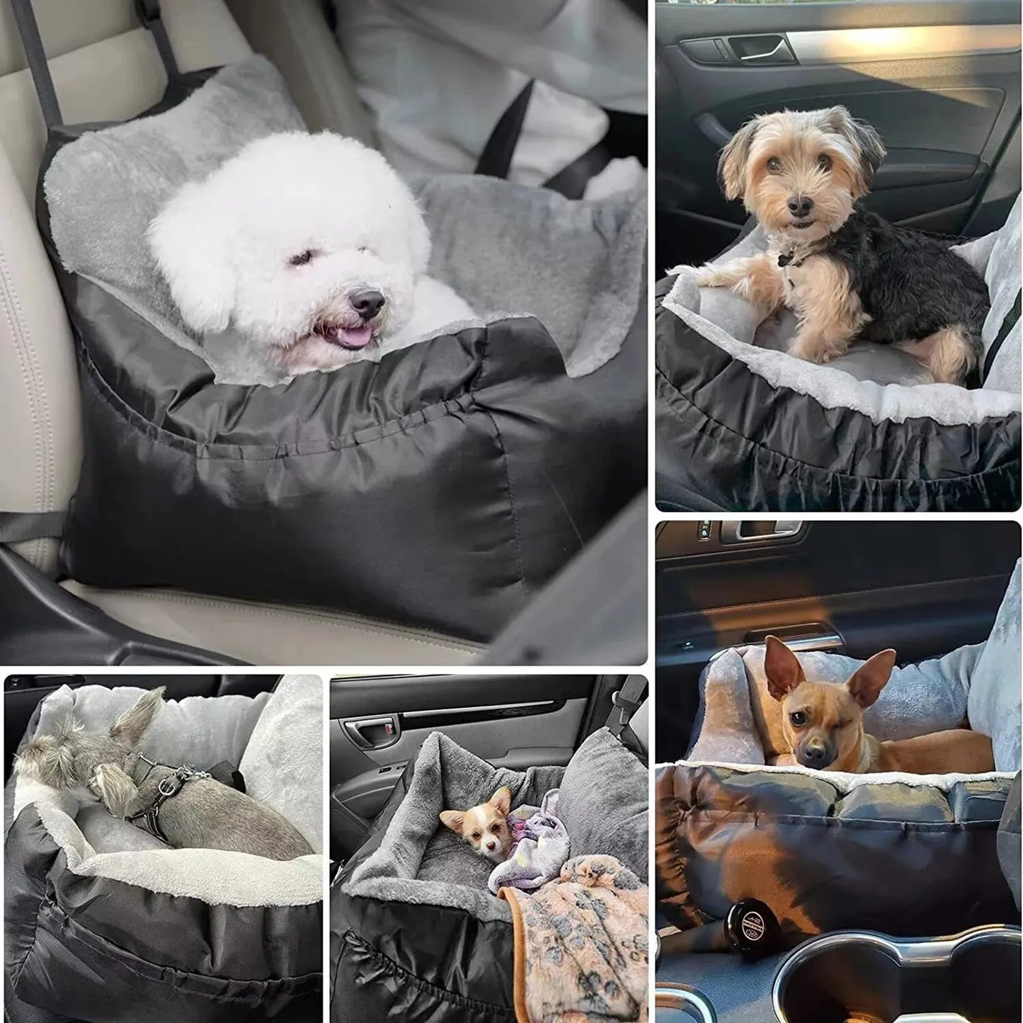 Pet Car Seat for Large Medium Dogs Washable Dog Booster Pet Car Seat Detachable Dog Bed for Car Back Seat Pet Travel Carrier Bed