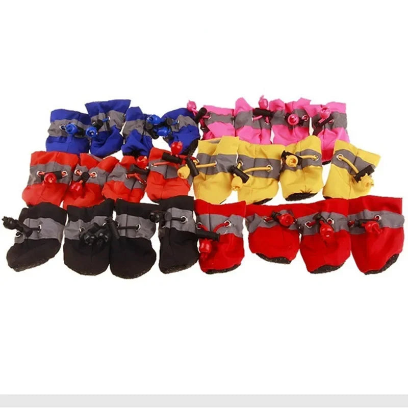 Pet Shoes Soft Bottom Breathable Waterproof Not Off Teddy Spring Autumn and Winter Out Pet Shoes Boots Sets Rain Shoes