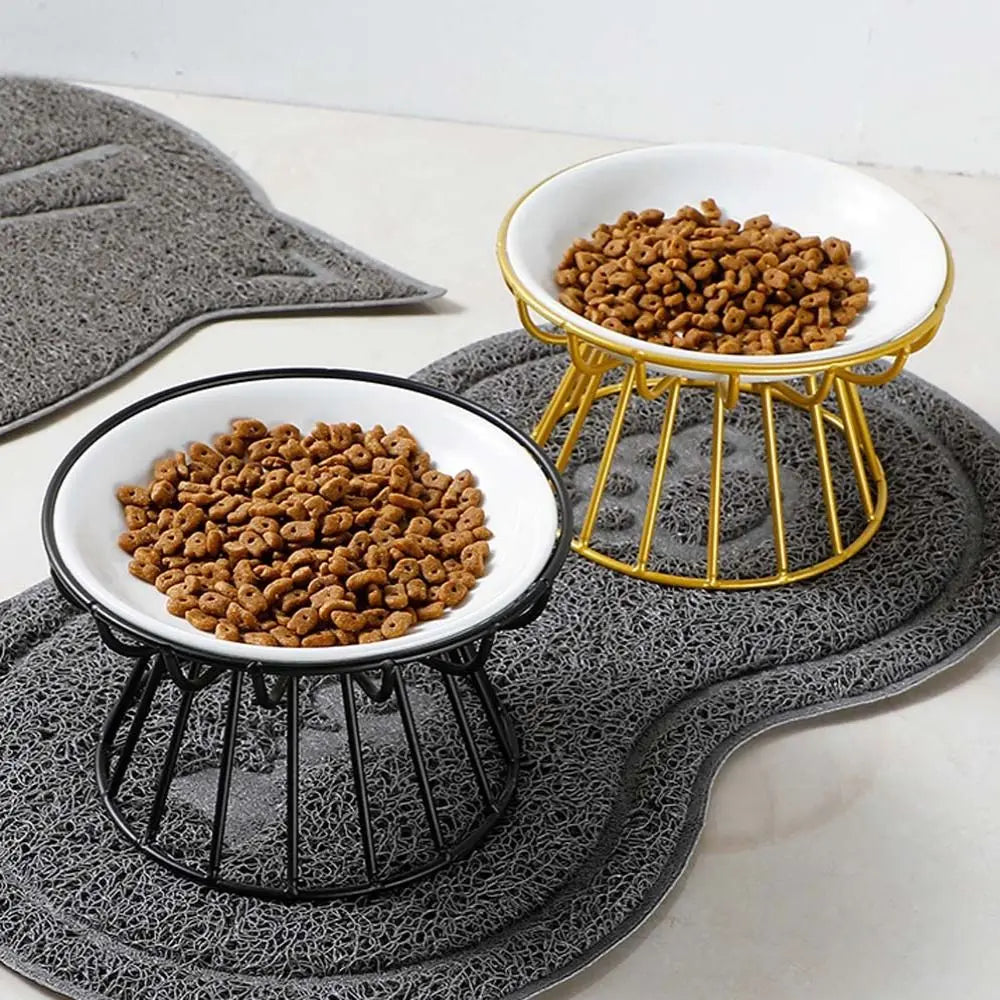 For Dog Cat Snack Canned Plate Elevated Cat Feeder Drinker Cat Food Bowl Water Feeder Container Pet Feeder Bowl Pet Supplies