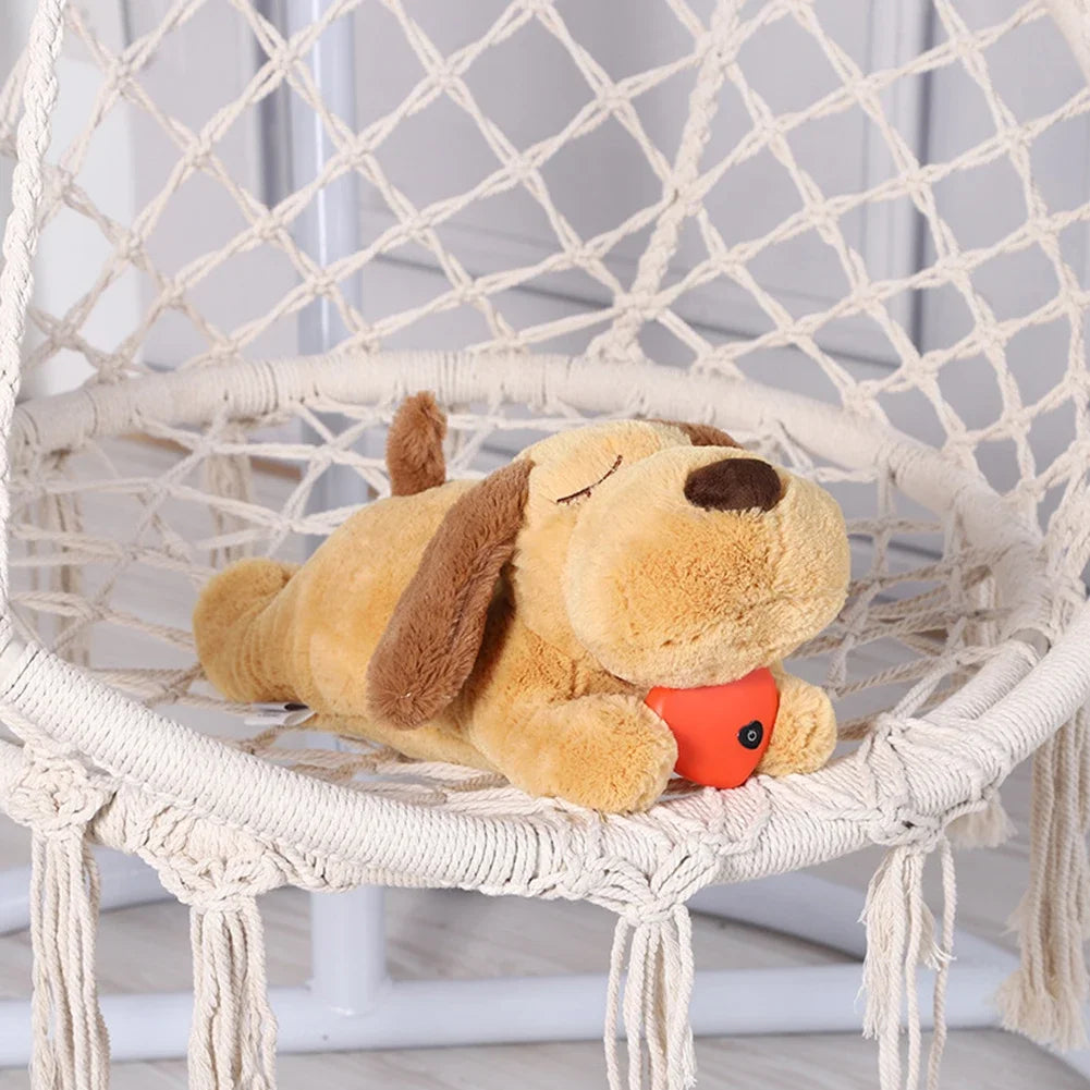 Dog Toy Cute Puppy Plush Toy Comfortable Behavioral Training Aid Toy Heart Beat Soothing Plush Doll Sleep For Smart Dogs Play