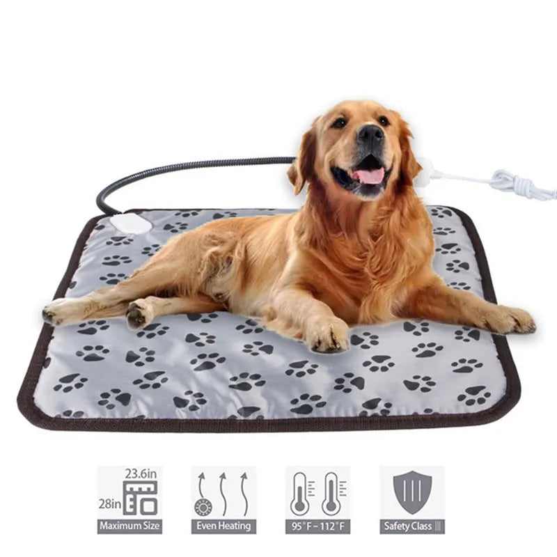 Pet Electric Blanket Winter Warming Pad Cat Dog Heated Nest Waterproof Warmer Power-Off Protection Bite-Resistant Mat Bed