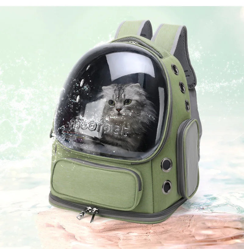 Pet Cat Backpack Astronaut Transparent Carrying Bag For Cat puppy Breathable kitten Outdoor Bags Space Capsule Cats Package