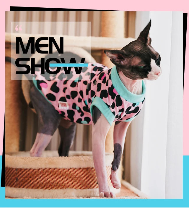 Cat Clothes Dog Kittens Cotton Shirt in Leopard Printing Coat for Pet  Vest Cute Pajamas Outwear