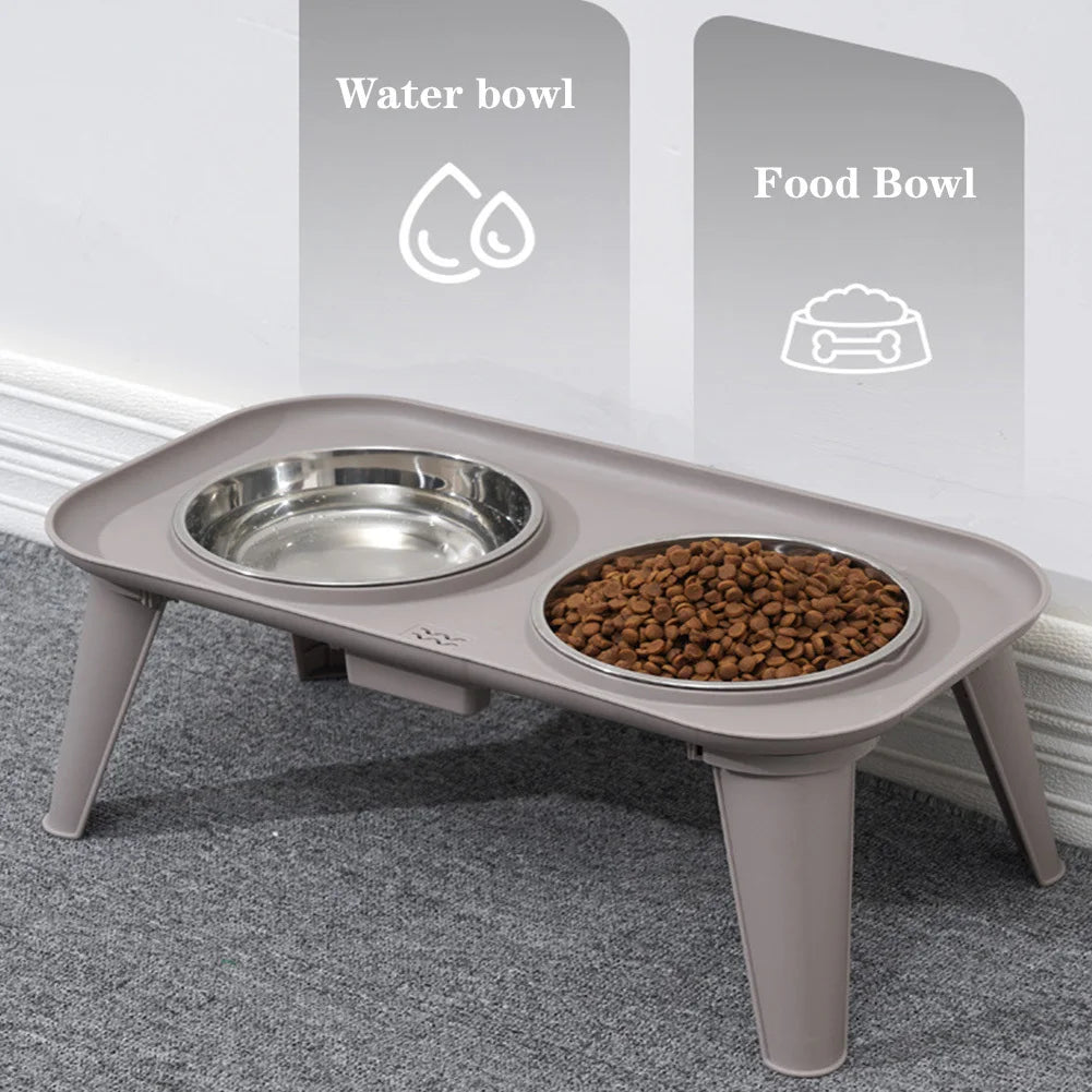 Elevated Dog Bowls Feeder Detachable Raised Dog Bowls With Stainless Steel Dog Food Water Bowl Non-Slip Dog Bowl For Dogs Cats