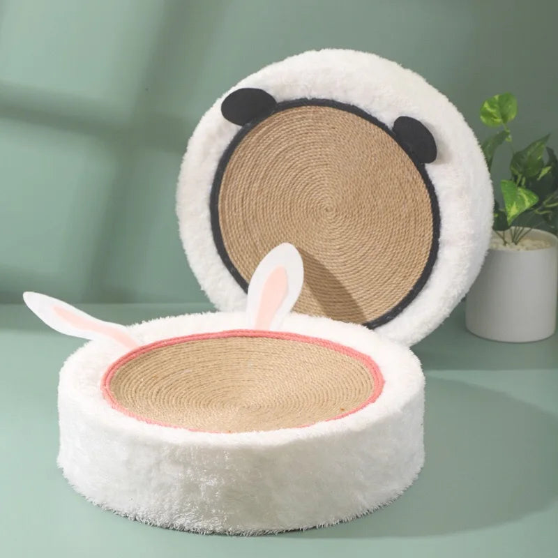 Cat Scratcher 2 In 1 Cat Anti Scratch Bed Cute Shape Cat Scratching Bed Round Cat Scratch Protection Paw Toy Gatos Accesorios