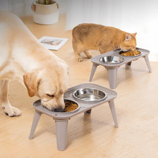 Elevated Dog Bowls Feeder Detachable Raised Dog Bowls With Stainless Steel Dog Food Water Bowl Non-Slip Dog Bowl For Dogs Cats