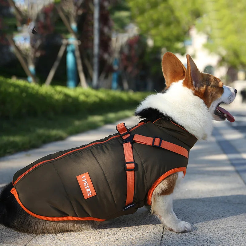 Puppy Jacket Waterproof Pet Clothes for Small Dogs with Harness Winter Warm Chihuahua Vest Yorkie Coat French Bulldog Costume