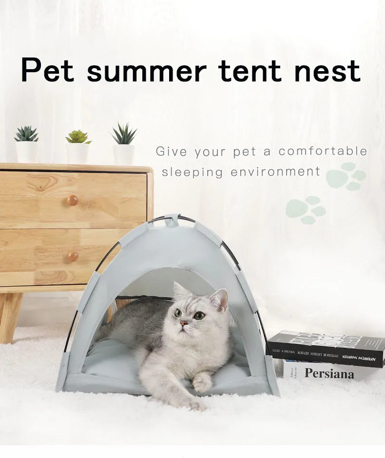 Pet Tent Bed Cats House breathable foldable pet outdoor cat Dog Basket Bed Comfortable stable cat Sleep tent Pet Supplies