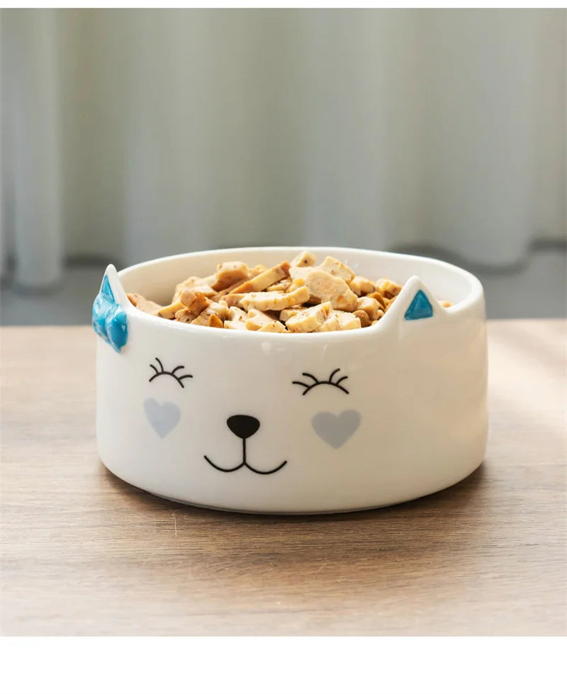 Ceramic Pet Bowl Luxury Bowl Designer Cat Feeder Small and Medium-sized Pet Drinking Accessories Pet Bowl