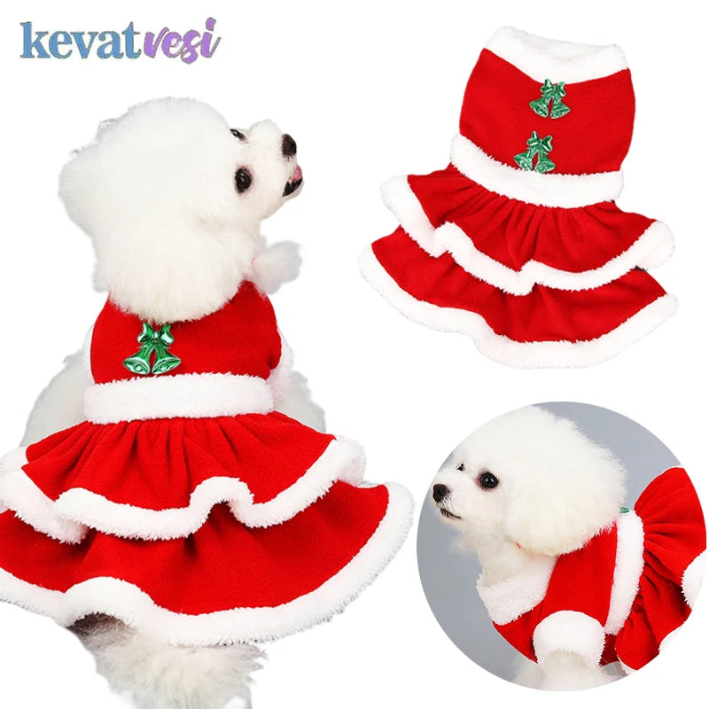 Christmas Dog Clothes Winter Warm Pet Coat for Small Medium Dogs Cats Chihuahua Yorkie Outfit Puppy Costumes Christmas Pet Suit