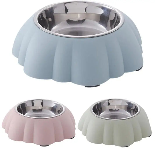 Pet Feeder Bowls Pumpkin Type Creative Cat Eating Bowl Non-slip Stainless Steel Small Food and Water Bowls for Kitten Pets Dogs