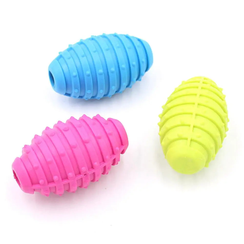 1PC Pet Toys For Small Dogs Rubber Resistance To Bite Dog Toy Teeth Cleaning Chew Training Toys Pet Supplies Random Color