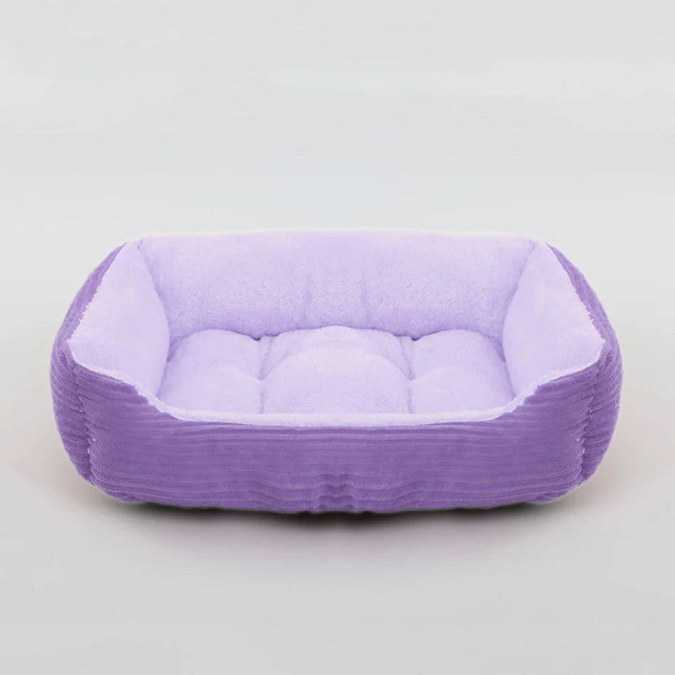 Bed for Dog Pet Square Plush Kennel Medium Small Dog Sofa Bed Cushion Pet Calming Dog Bed House Pet Supplies Accessories