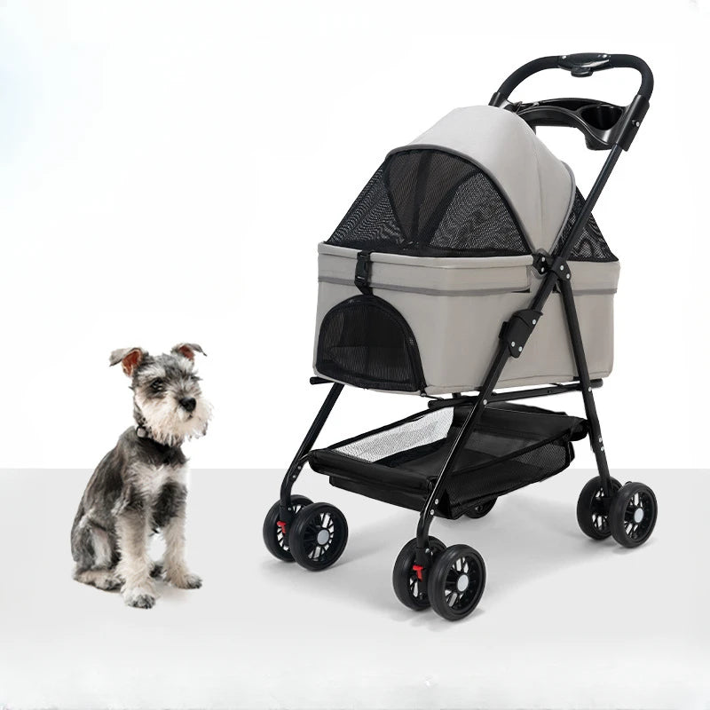 Pet Stroller Dog Stroller Detachable Handheld Dog Stroller Foldable Dog Stroller for Pet Puppy Conveyors Traveling and Camping