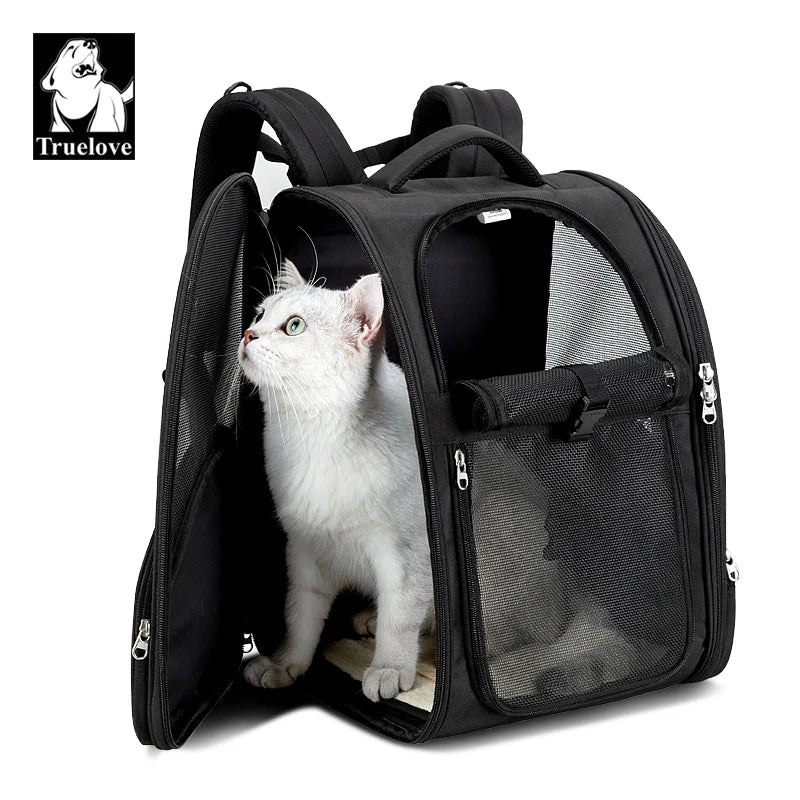 Truelove Pet Backpack Fashion Minimalist Backpack Cat Travel Luxury One Shoulder Portable Foldable Cat Pet Dog Bag TLX5971