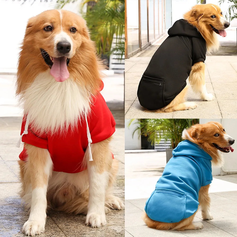 Puppy Dog Hoodie for Small Medium Dogs Hooded Sweatshirt with Pocket Hat Pet Clothes Sweaters Cat Hoodies Coat Winter