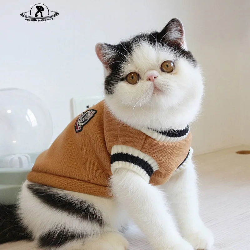 Cat Dog Sweater Pullover Winter Pet Clothes for Small Dogs Cat Vest Puppy Jacket Pet Cat Clothing Kitty