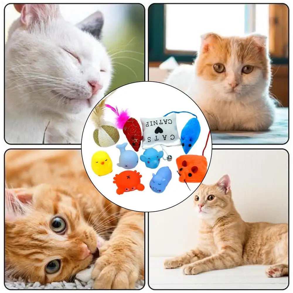 Cat Catnip Toys Animal Shape Teething Toys With Sound Colorful Stuffed Toys Cute Pet Toys For Chewing Biting Relaxing Sniffing