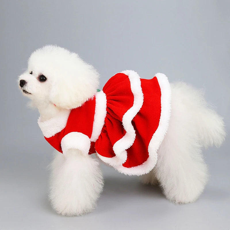 Christmas Dog Clothes Winter Warm Pet Coat for Small Medium Dogs Cats Chihuahua Yorkie Outfit Puppy Costumes Christmas Pet Suit