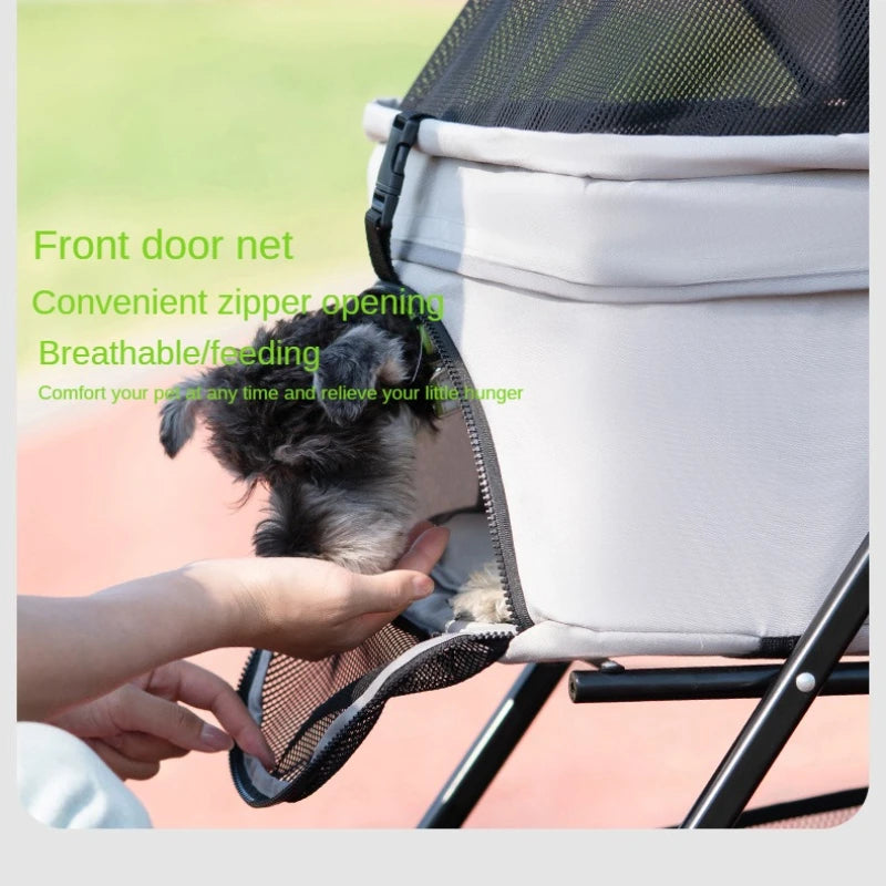 Pet Stroller Dog Stroller Detachable Handheld Dog Stroller Foldable Dog Stroller for Pet Puppy Conveyors Traveling and Camping