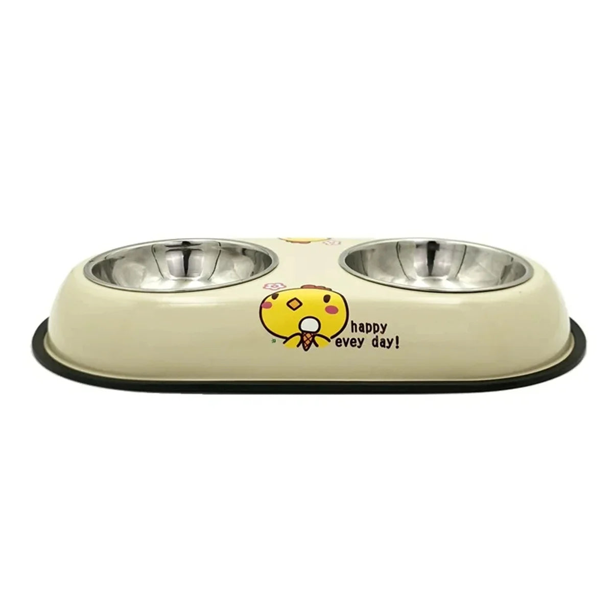 Dog Double Bowl Stainless Steel Puppy Food Water Feeder Durable Pet Drinking Dish Cat Tableware Non Slip Kitten Feeding Supplies