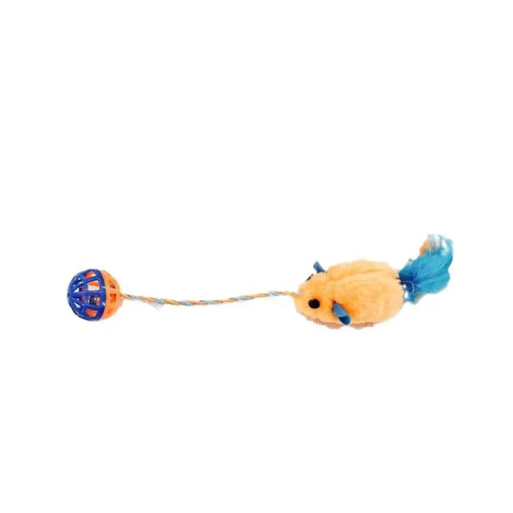 Cat Toy Plastic Bell Plush Mouse Cat Ball Comfortable Interactive Toy Pet Cat Chewing Supplies