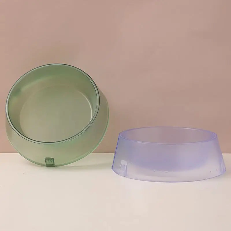 Pet Dog Food Bowl Cat Water Feeding Bowl Durable Thicken Translucent PP Plastic Feeder Bowls for Small Medium Dog Puppy Products