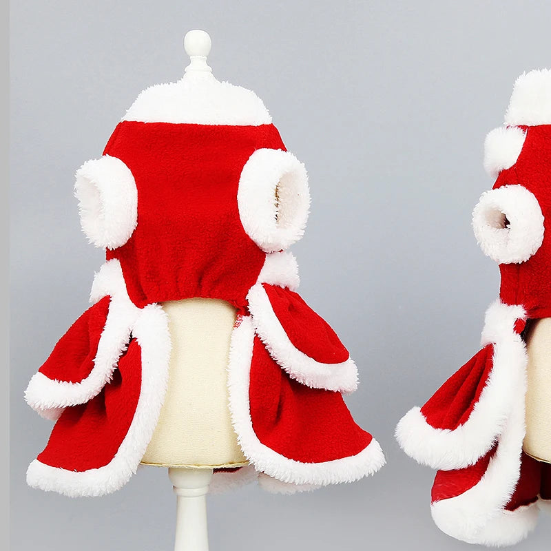 Christmas Dog Clothes Winter Warm Pet Coat for Small Medium Dogs Cats Chihuahua Yorkie Outfit Puppy Costumes Christmas Pet Suit