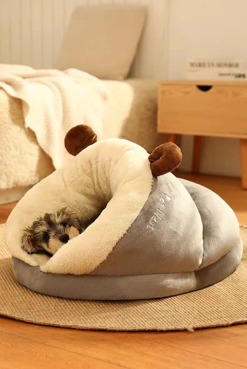 Soft Dog Bed Sofa Warm Plush Pet Kennel for Small Medium Dogs Cats Teddy Sleeping Nest Cozy Puppy Cave House Dog Accessories