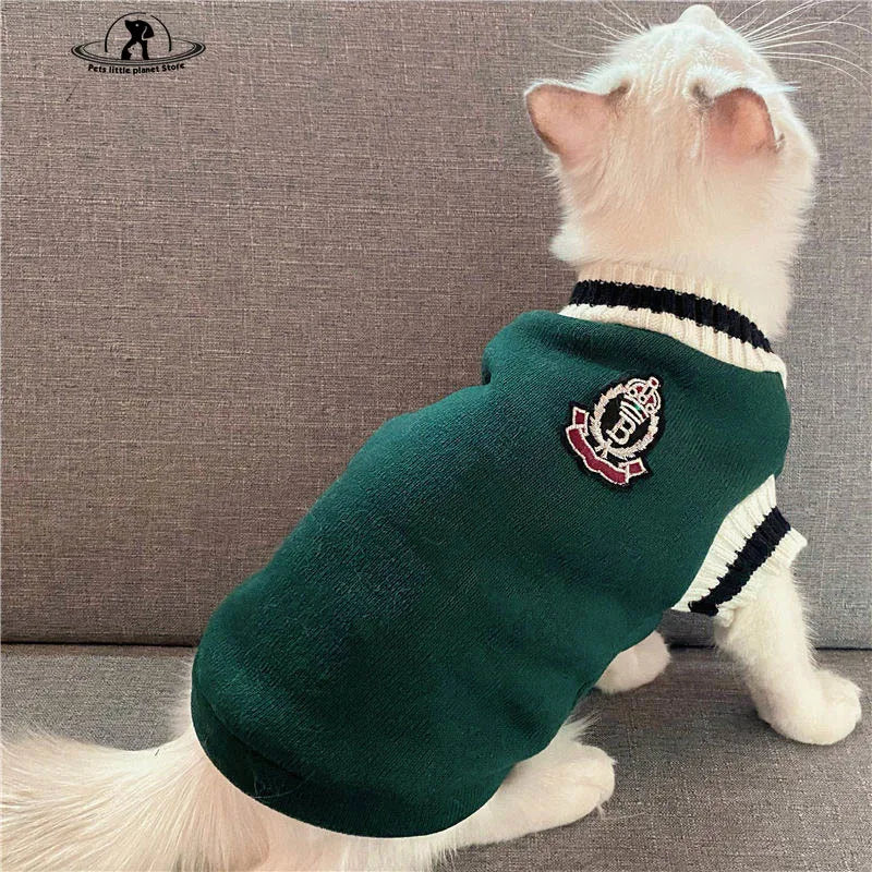 Cat Dog Sweater Pullover Winter Pet Clothes for Small Dogs Cat Vest Puppy Jacket Pet Cat Clothing Kitty