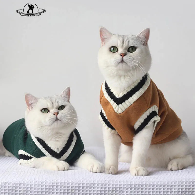 Cat Dog Sweater Pullover Winter Pet Clothes for Small Dogs Cat Vest Puppy Jacket Pet Cat Clothing Kitty