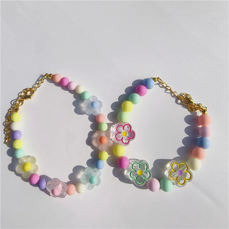 Colorful Pet Jewelry Cat Collar Cute Dog Necklace Pet Pearl Collar Flower Shape Dog Grooming Accessories