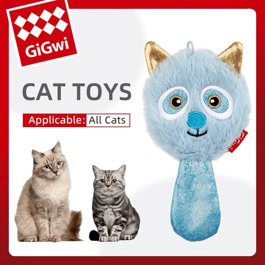 GiGwi Cat Toy Teeth Grinding Owl Toys Funny Interactive Plush Pet Kitten Chewing Caterpillar Toy Claws Bite Cat mint For Cats