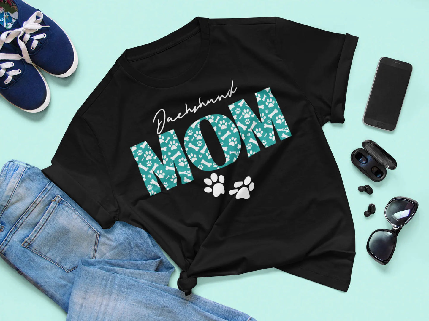 Dachshund Mom T Shirt Owner Sausage Dog I Love My